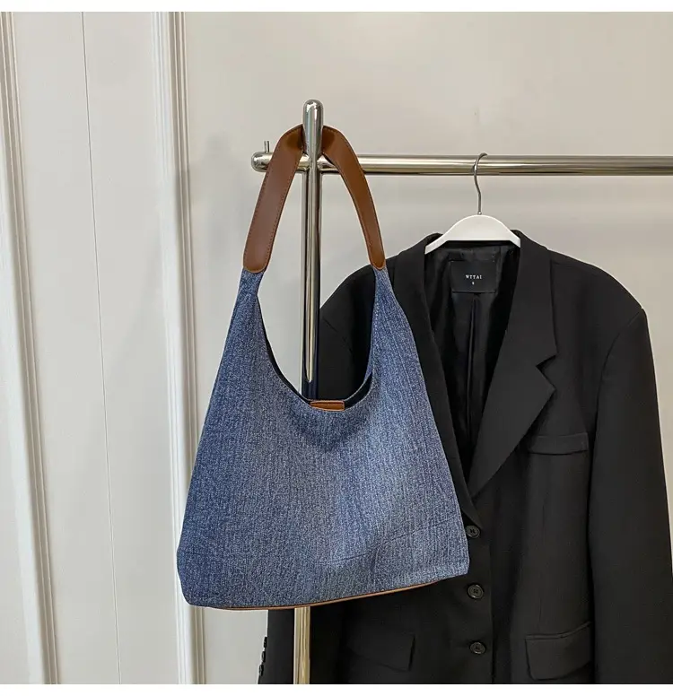 Women Denim Shoulder Tote Bag Large Capacity 2024 — feature 14