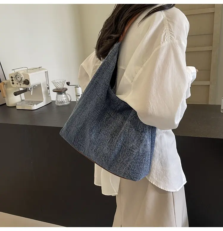 Women Denim Shoulder Tote Bag Large Capacity 2024 — feature 16