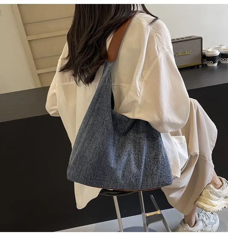 Women Denim Shoulder Tote Bag Large Capacity 2024 — feature 19