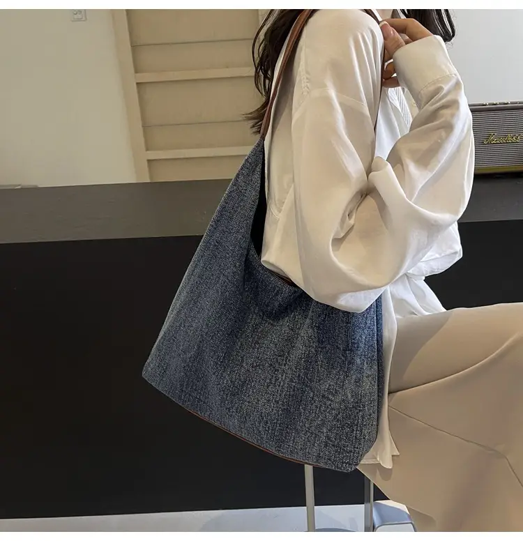 Women Denim Shoulder Tote Bag Large Capacity 2024 — feature 20