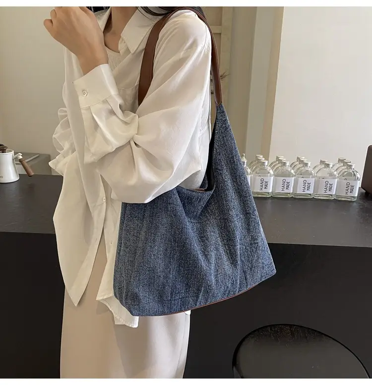 Women Denim Shoulder Tote Bag Large Capacity 2024 — feature 21