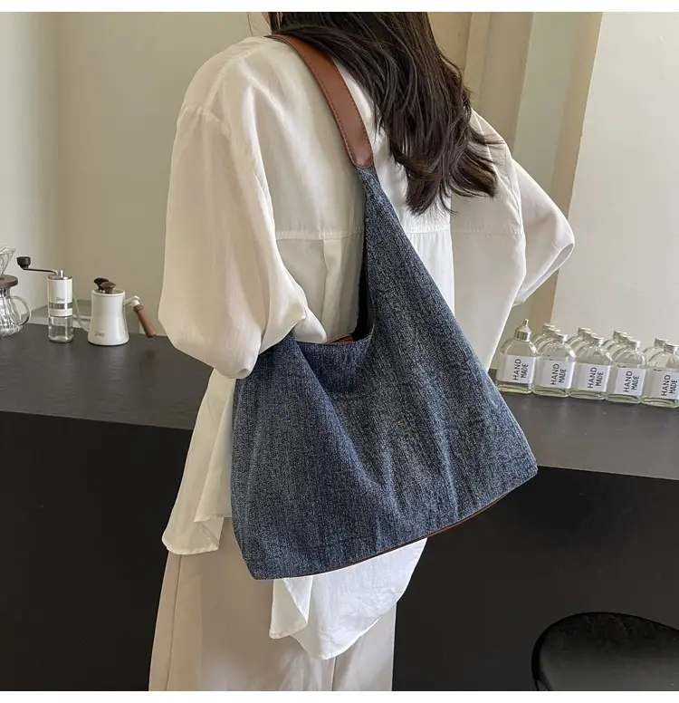 Women Denim Shoulder Tote Bag Large Capacity 2024 — feature 22