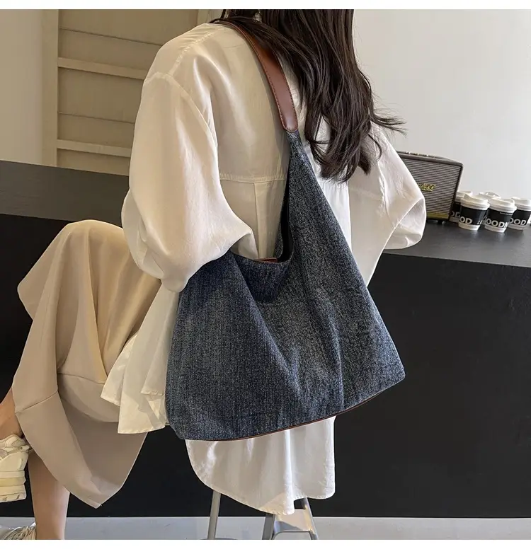 Women Denim Shoulder Tote Bag Large Capacity 2024 — feature 23