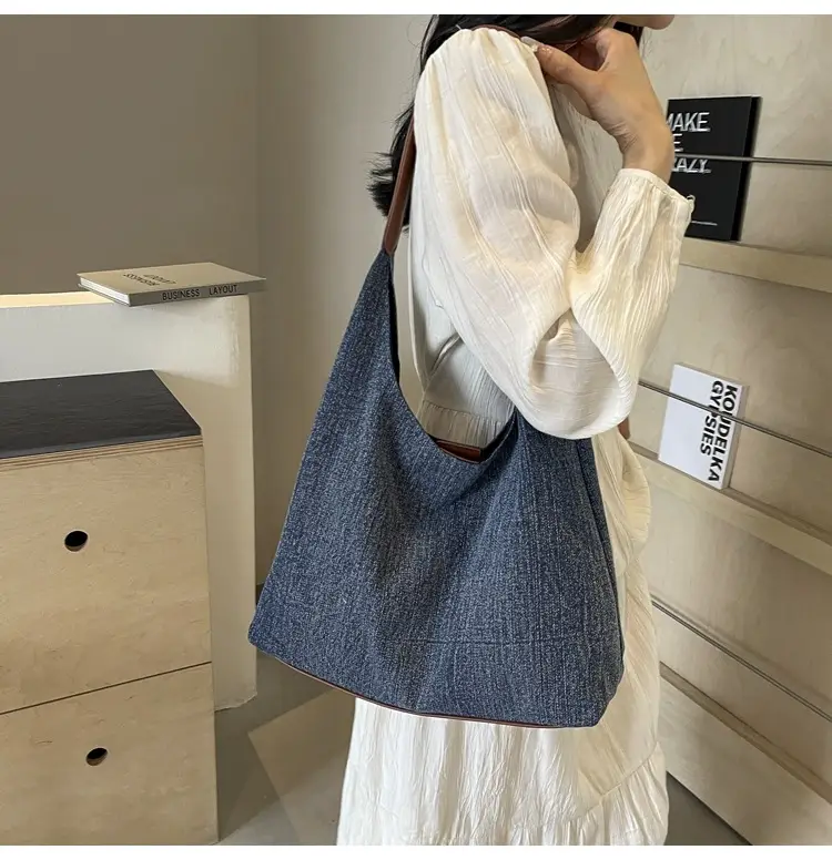 Women Denim Shoulder Tote Bag Large Capacity 2024 — feature 40