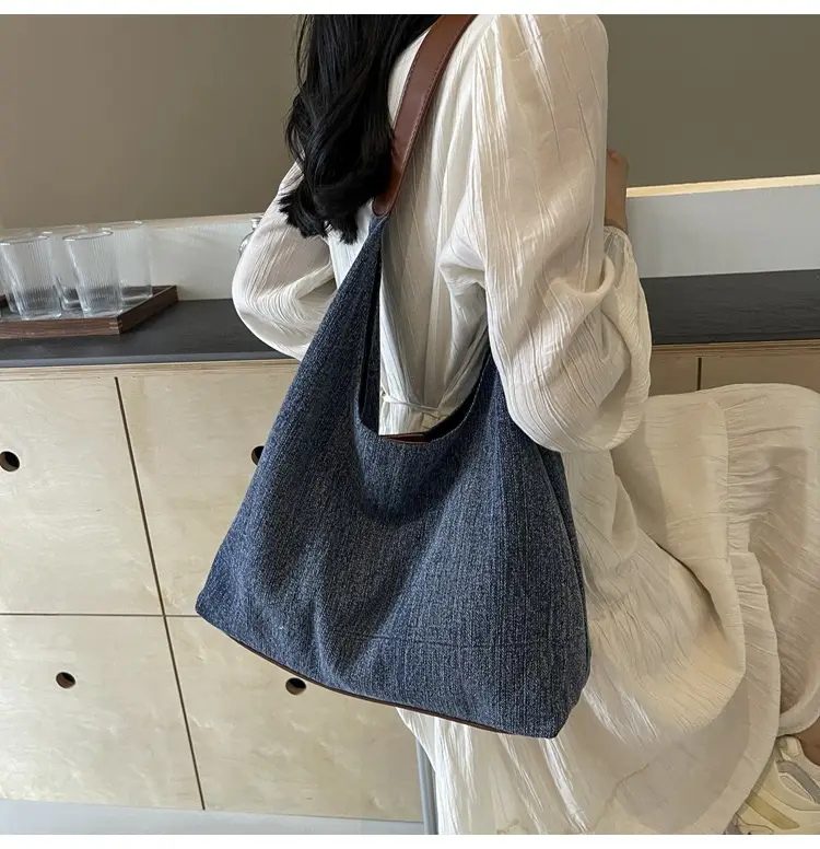 Women Denim Shoulder Tote Bag Large Capacity 2024 — feature 43