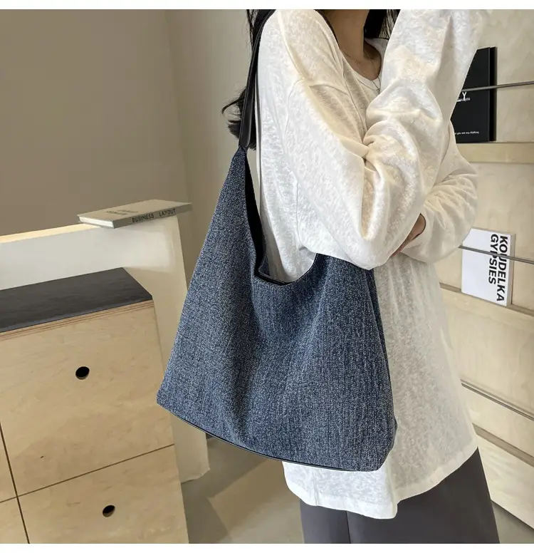 Women Denim Shoulder Tote Bag Large Capacity 2024 — feature 48