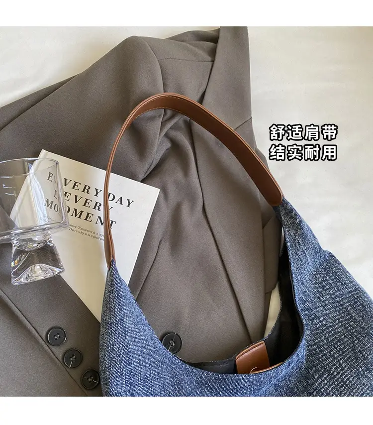 Women Denim Shoulder Tote Bag Large Capacity 2024 — feature 7