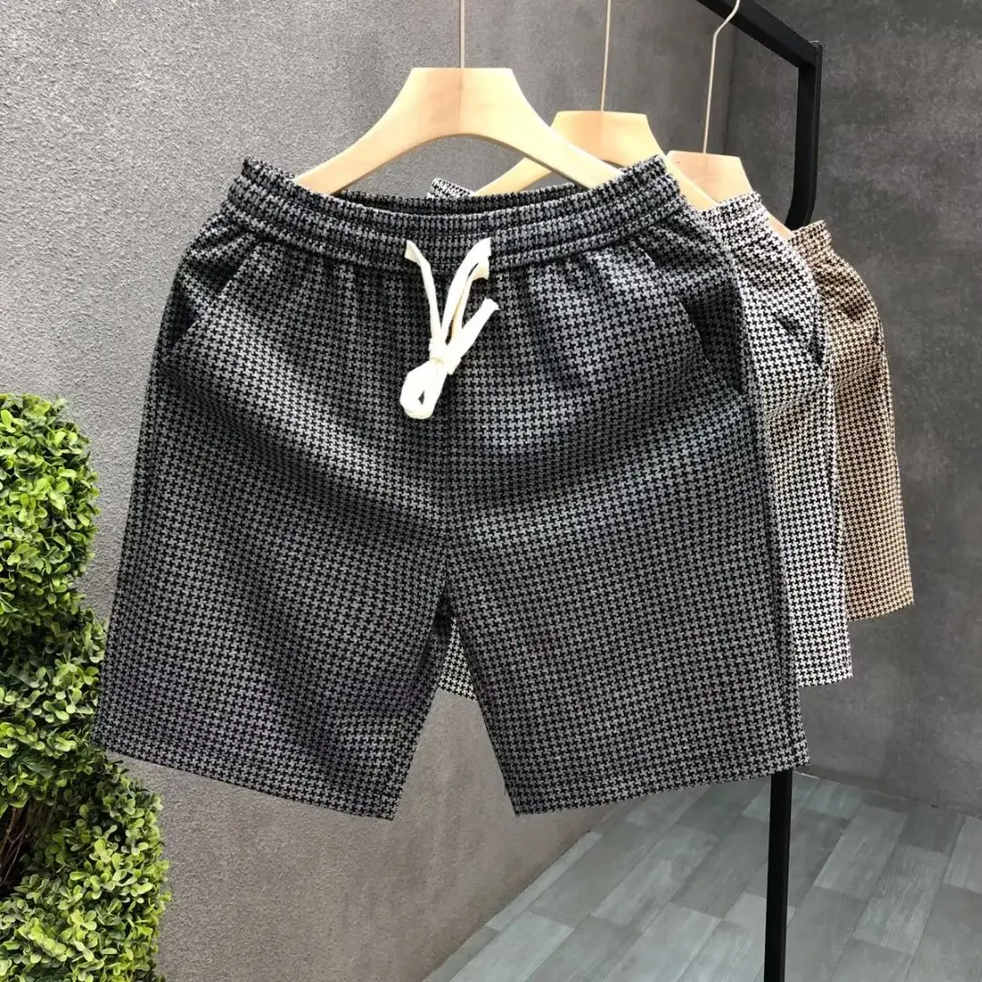Men's Black Waffle Shorts Casual Western Style - Image 5