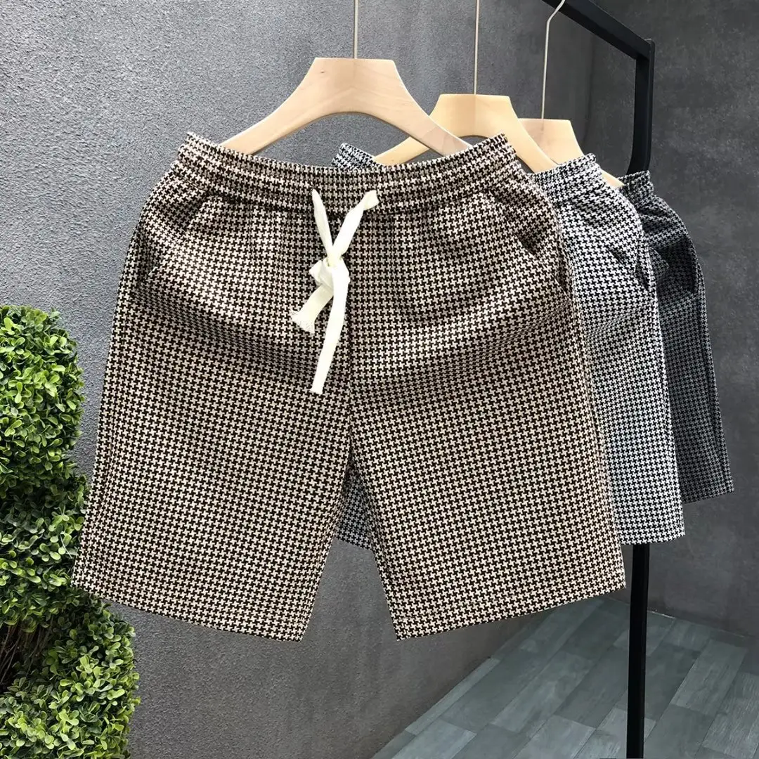 Men's Black Waffle Shorts Casual Western Style - Image 6