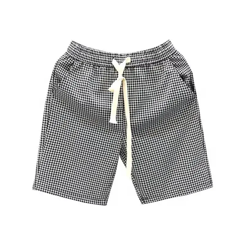 Men's Black Waffle Shorts Casual Western Style - Image 8