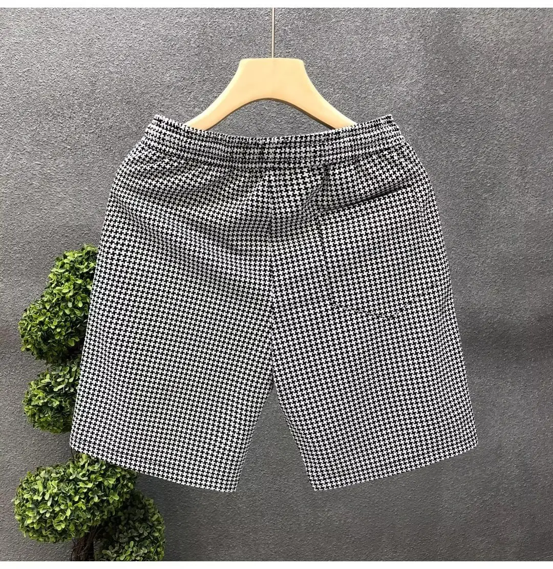 Men's Black Waffle Shorts Casual Western Style — feature 10