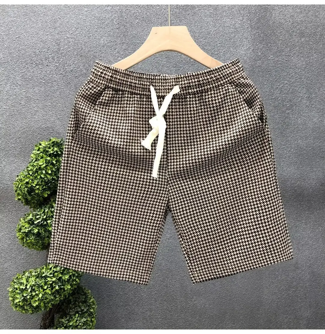 Men's Black Waffle Shorts Casual Western Style — feature 11
