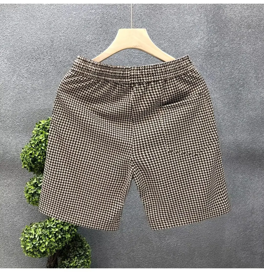 Men's Black Waffle Shorts Casual Western Style — feature 12