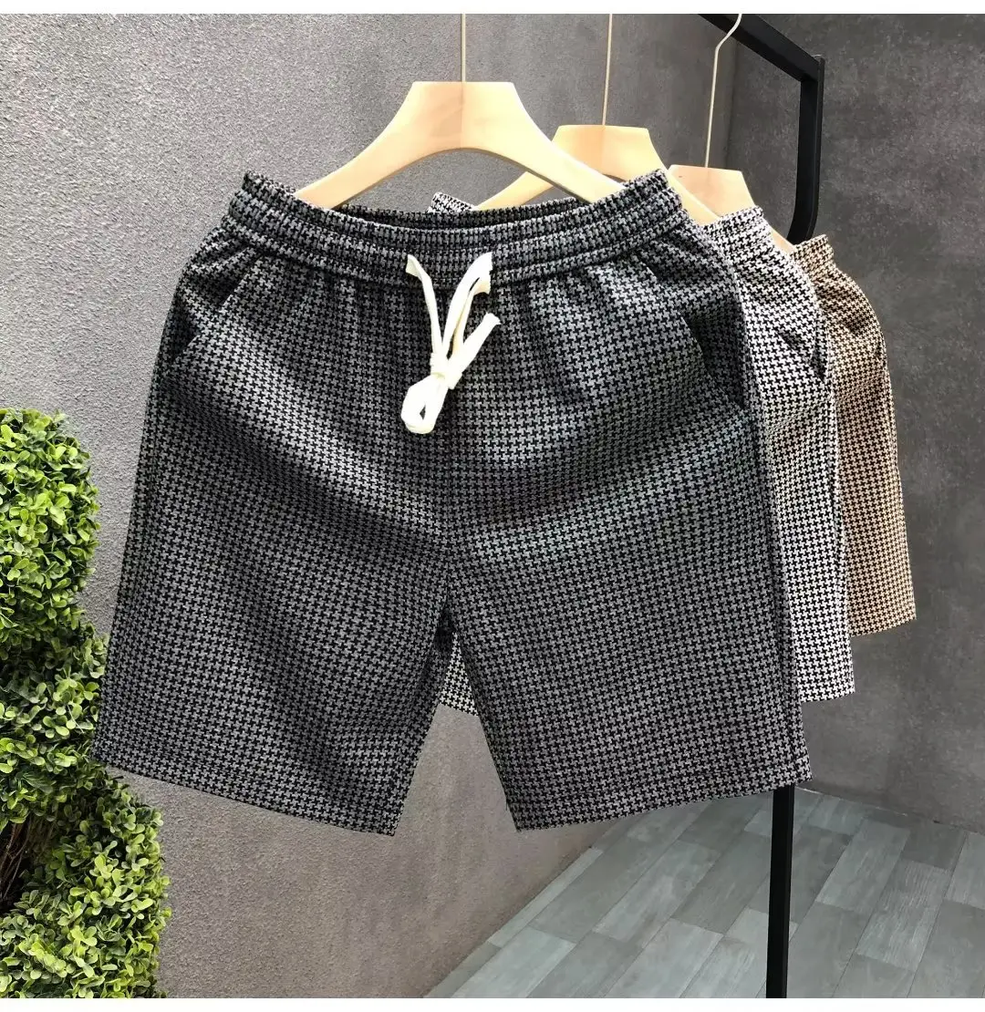 Men's Black Waffle Shorts Casual Western Style — feature 5
