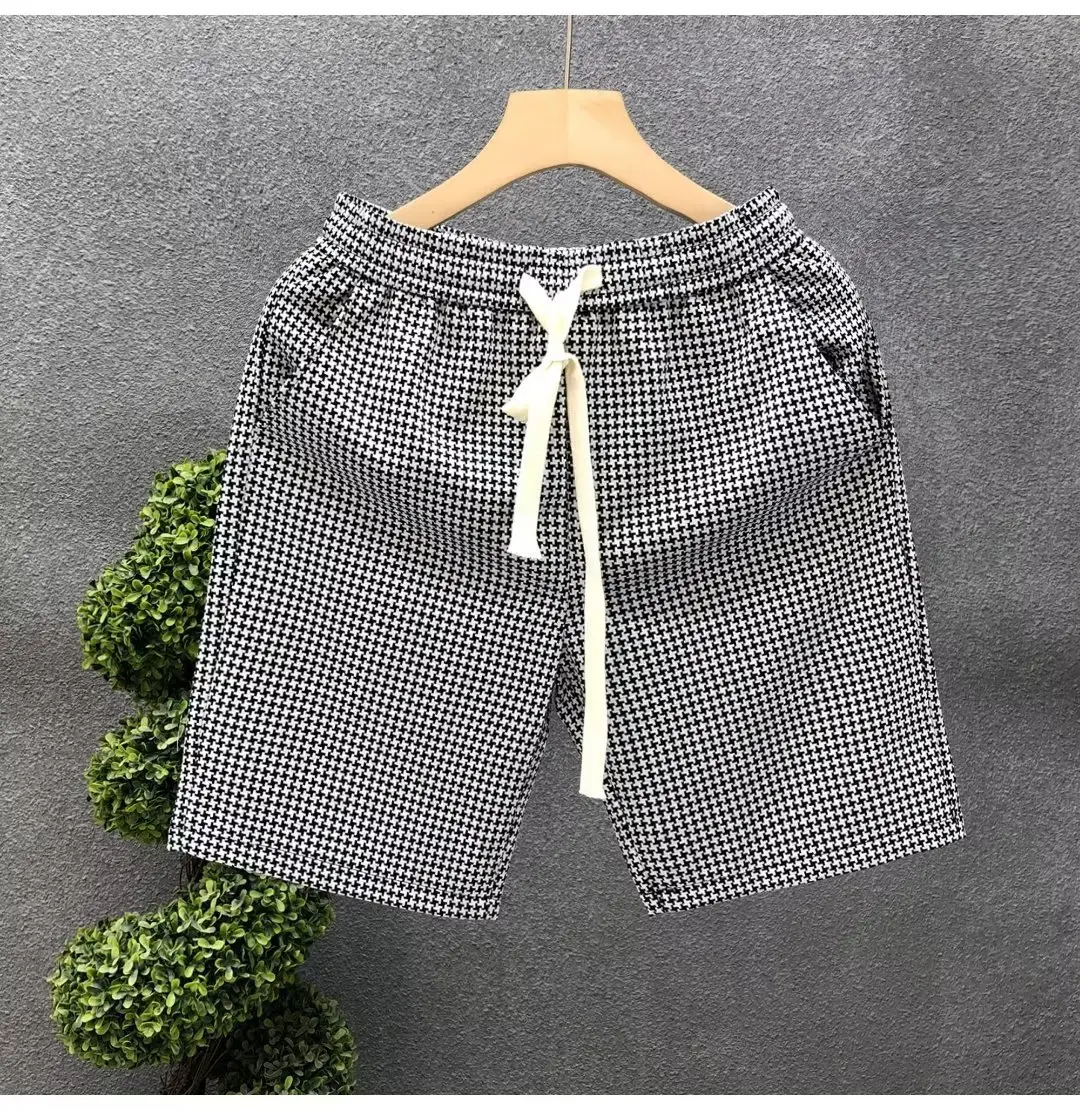 Men's Black Waffle Shorts Casual Western Style — feature 7