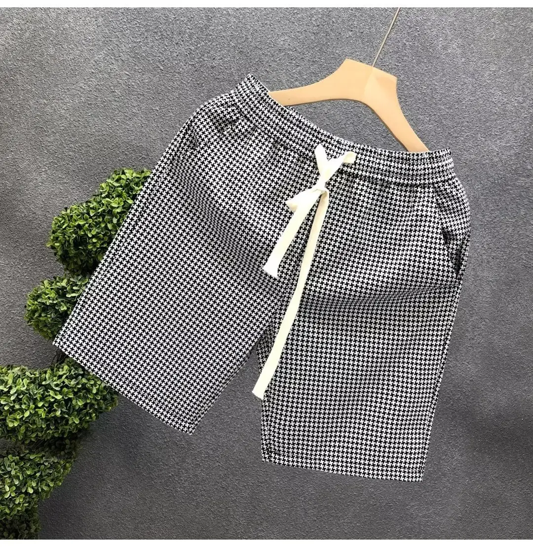 Men's Black Waffle Shorts Casual Western Style — feature 9