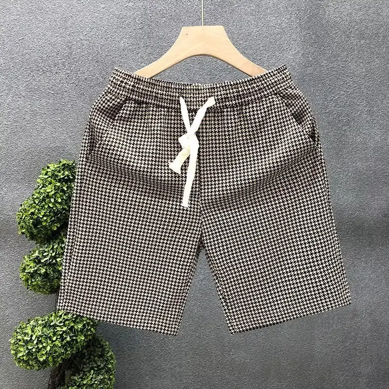 Men's Black Waffle Shorts Casual Western Style - Image 3