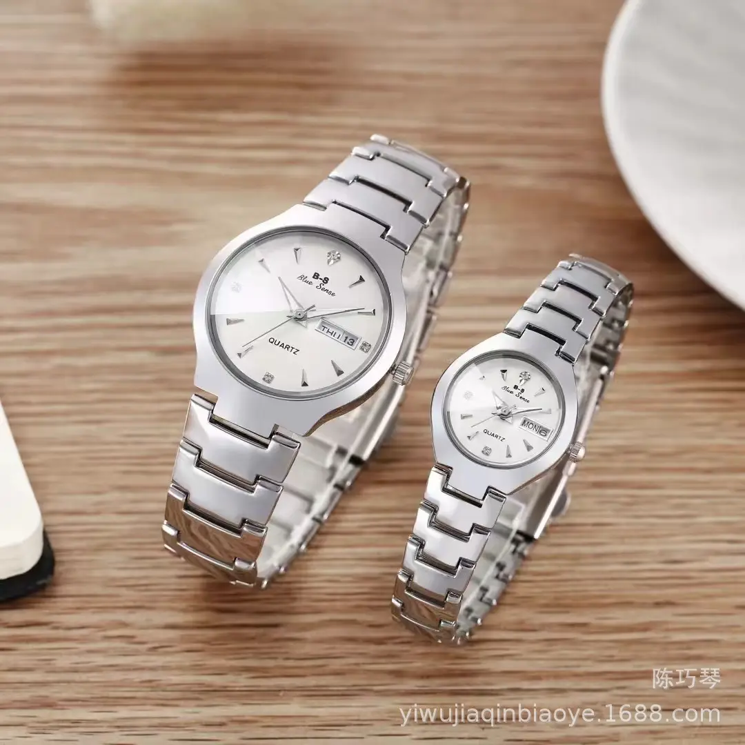 Men's Women's Stainless Steel Calendar Watch 2024