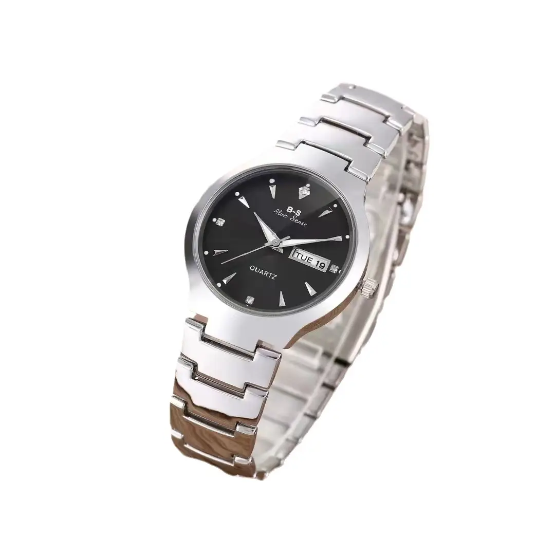 Men's Women's Stainless Steel Calendar Watch 2024
