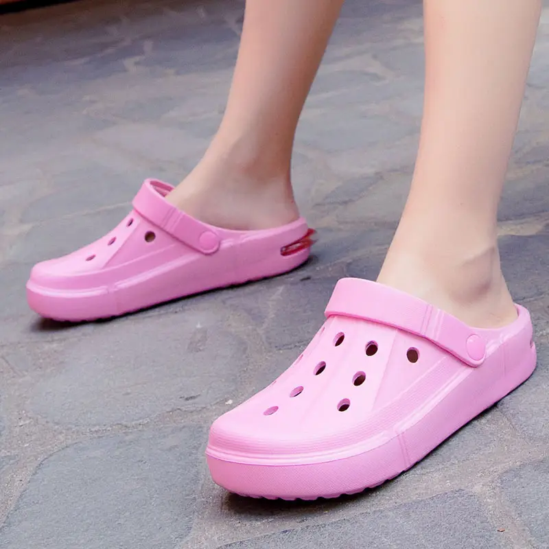 Women's Black Air Cushion Outdoor Slippers