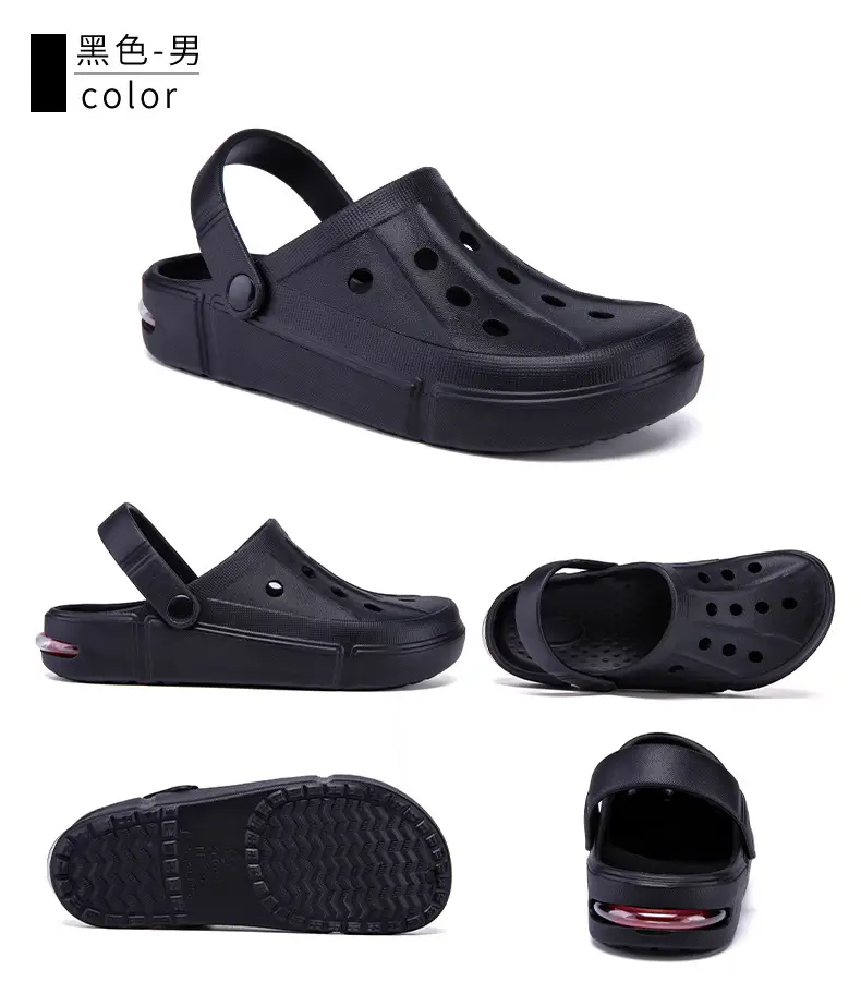 Women's Black Air Cushion Outdoor Slippers — feature 28