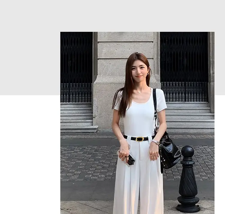 Women's Black Brown Gold Buckle Belt for Summer Matching Skirt — feature 13