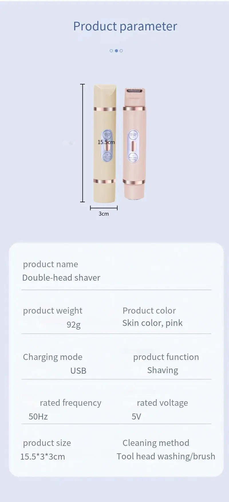 Double Head Electric Mini Shaver for Women — feature 16
