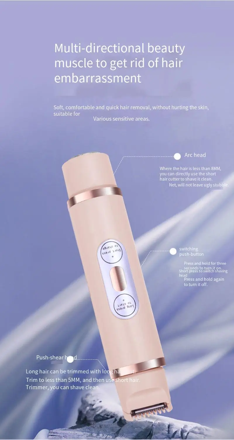 Double Head Electric Mini Shaver for Women — feature 2