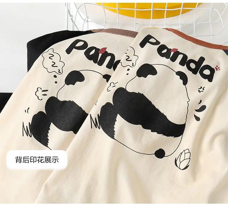 Right European Boys T-Shirt Panda Print Spring Autumn Baby Base Shirt β feature 14
