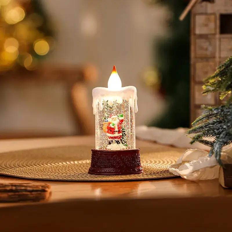 Christmas Water Injection Candle Lamp Night Light Santa Claus Decor — feature 6