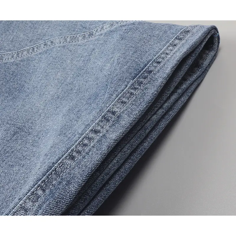 Men Cotton Denim Cropped Jeans Summer Casual - Image 7