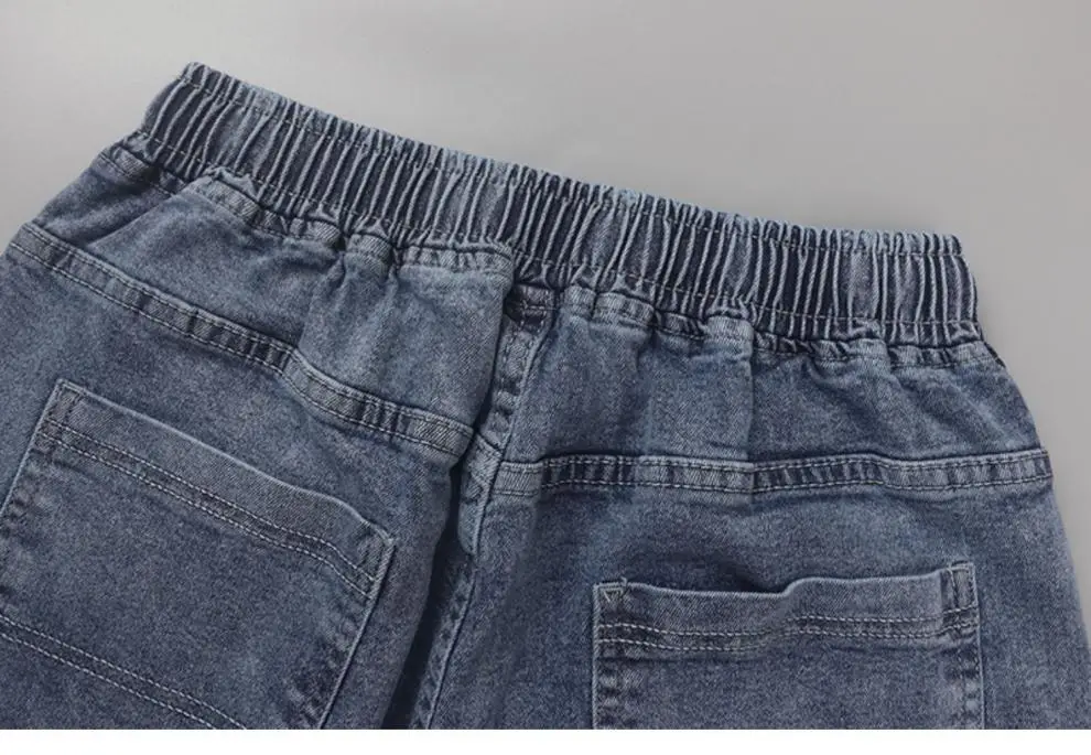 Men Cotton Denim Cropped Jeans Summer Casual — feature 10