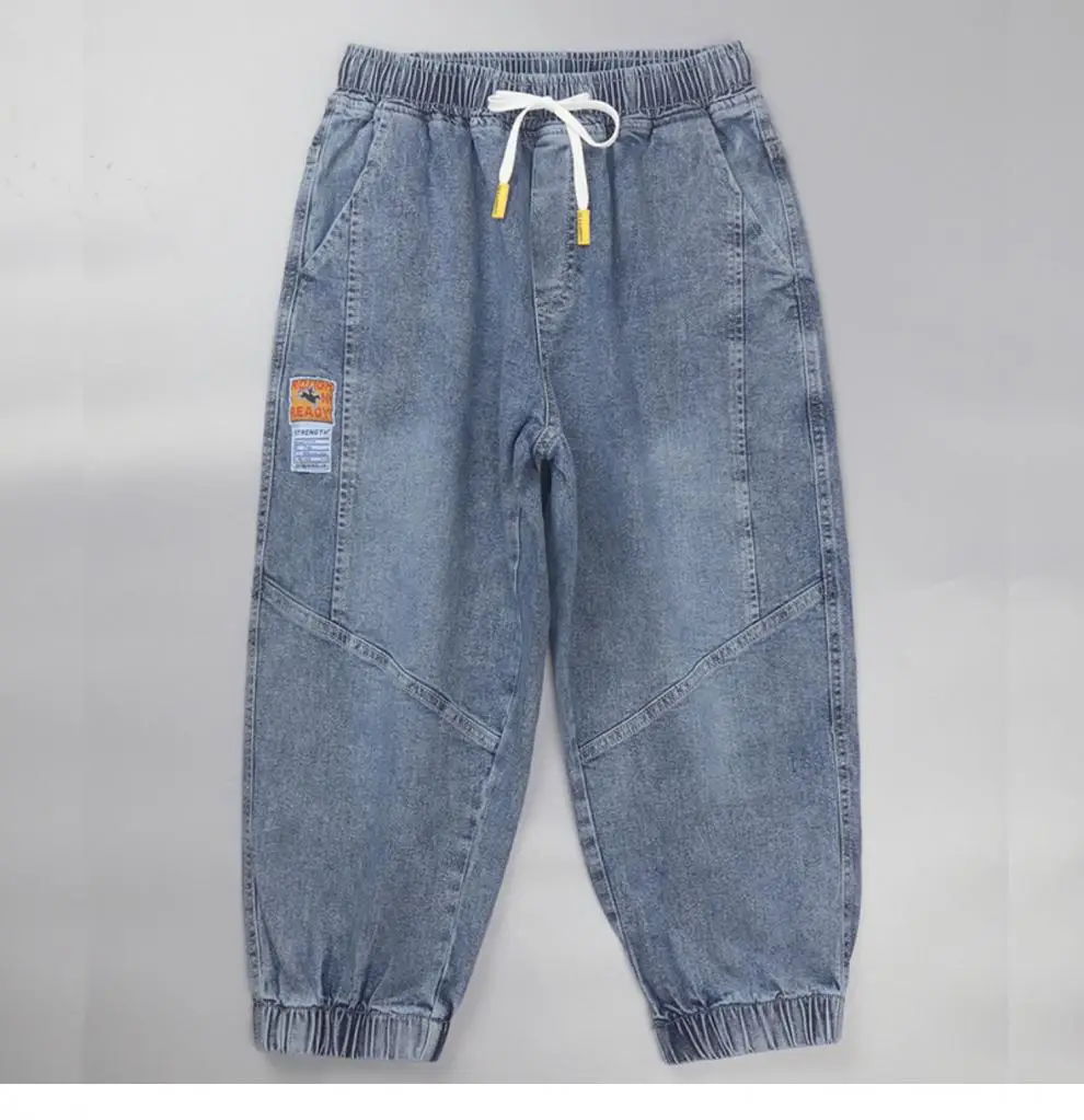 Men Cotton Denim Cropped Jeans Summer Casual — feature 4
