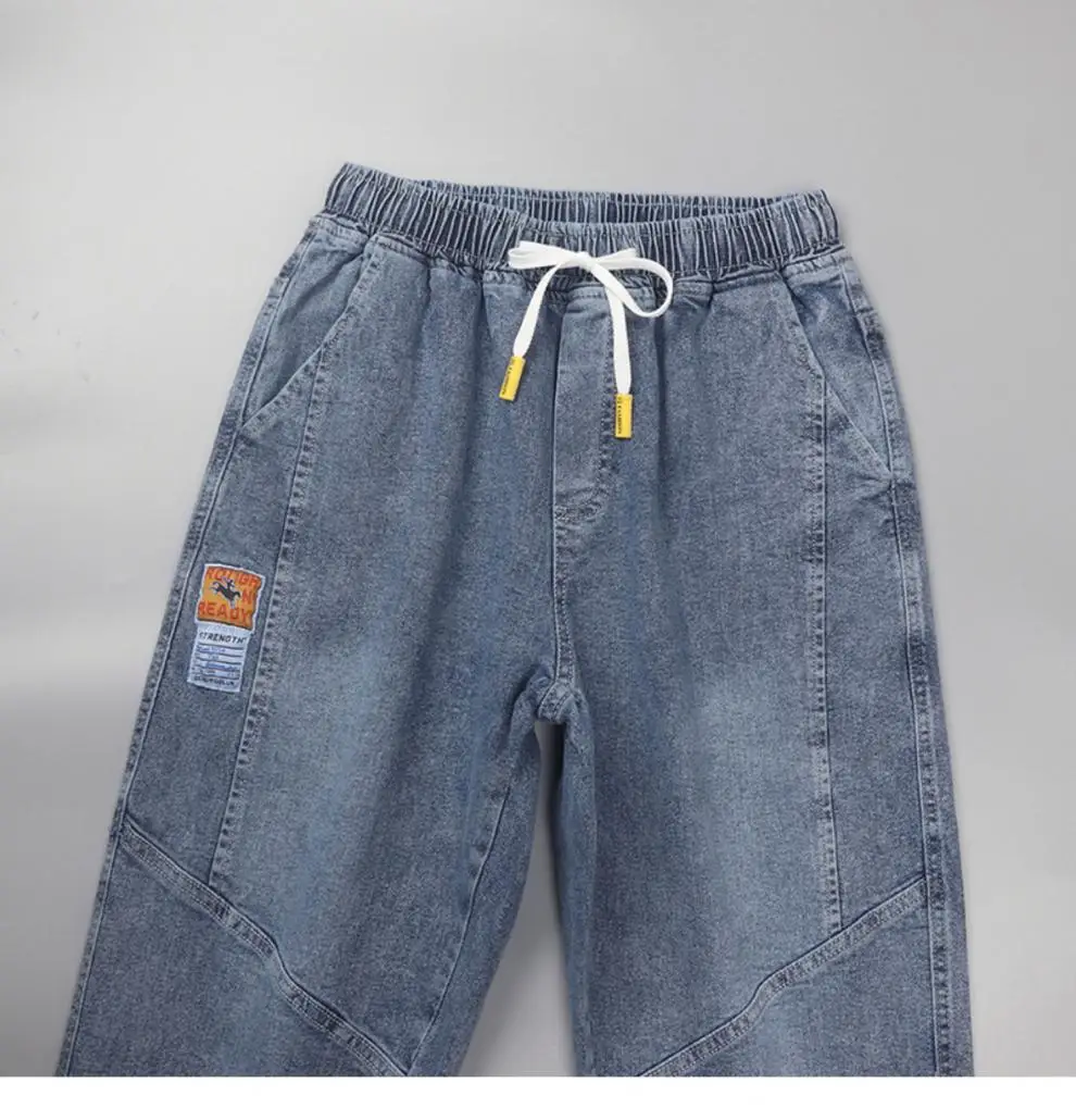 Men Cotton Denim Cropped Jeans Summer Casual — feature 6