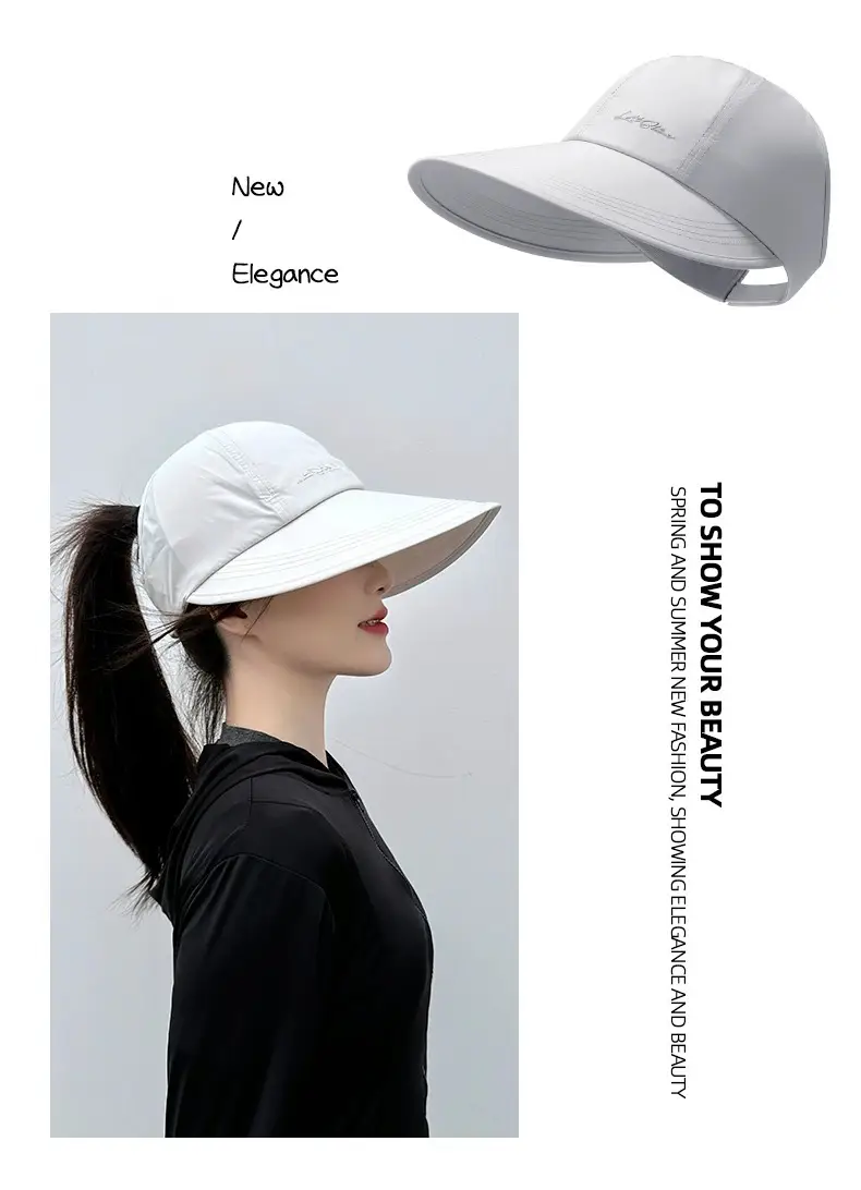 Women Anti-UV Sun Hat Black Large Brim — feature 15