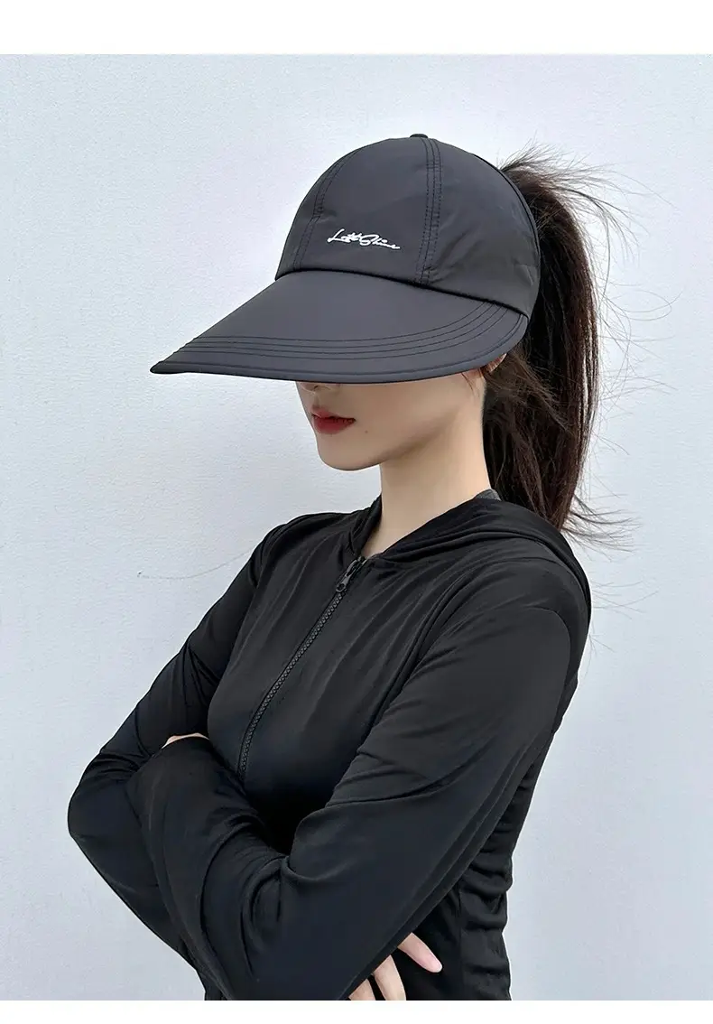 Women Anti-UV Sun Hat Black Large Brim — feature 17