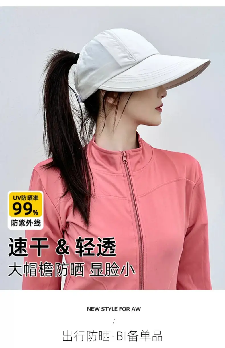 Women Anti-UV Sun Hat Black Large Brim — feature 3