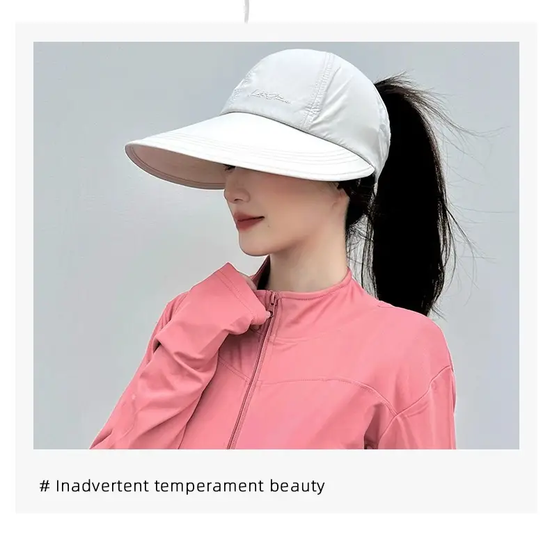 Women Anti-UV Sun Hat Black Large Brim — feature 7