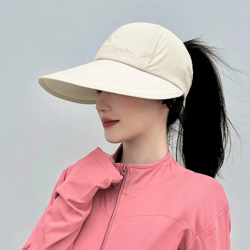 Women Anti-UV Sun Hat Black Large Brim