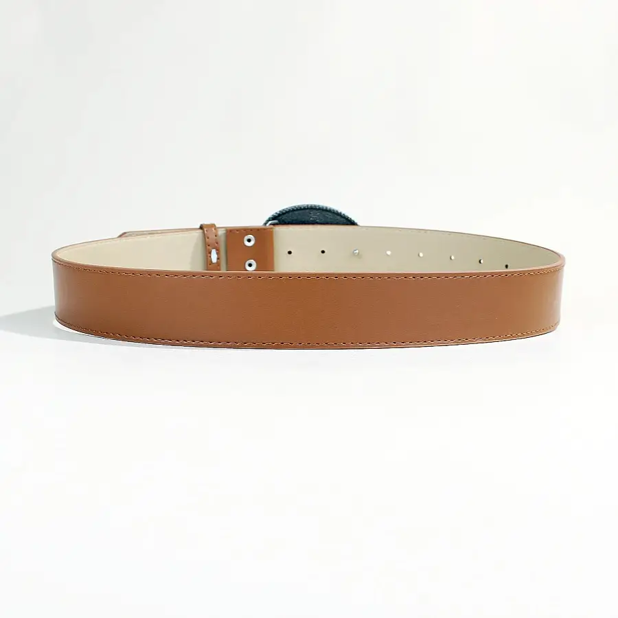 Vintage Metal Buckle Belt for Men Western Dress Shirt — feature 6