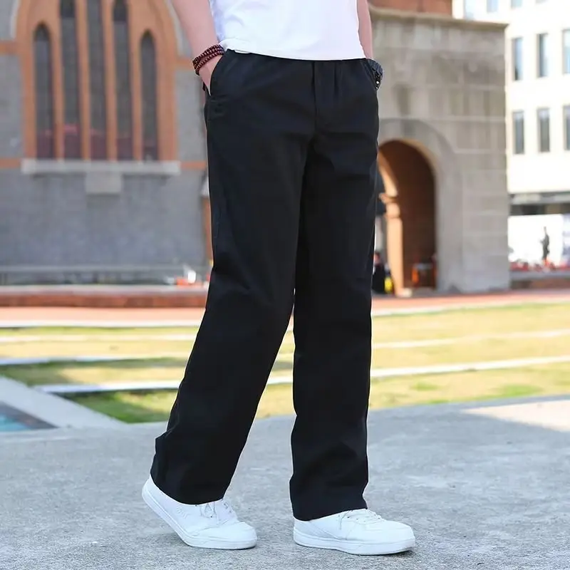 Men's Green Straight Casual Pants 2024 New Summer — feature 6