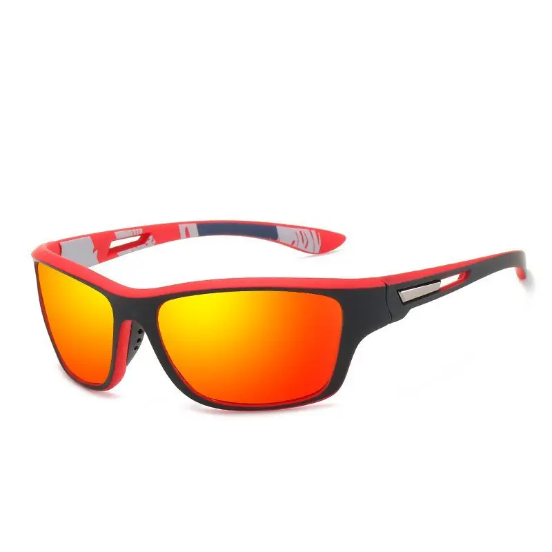Men's Black Polarized Cycling Sun Glasses with Color Film - Image 10