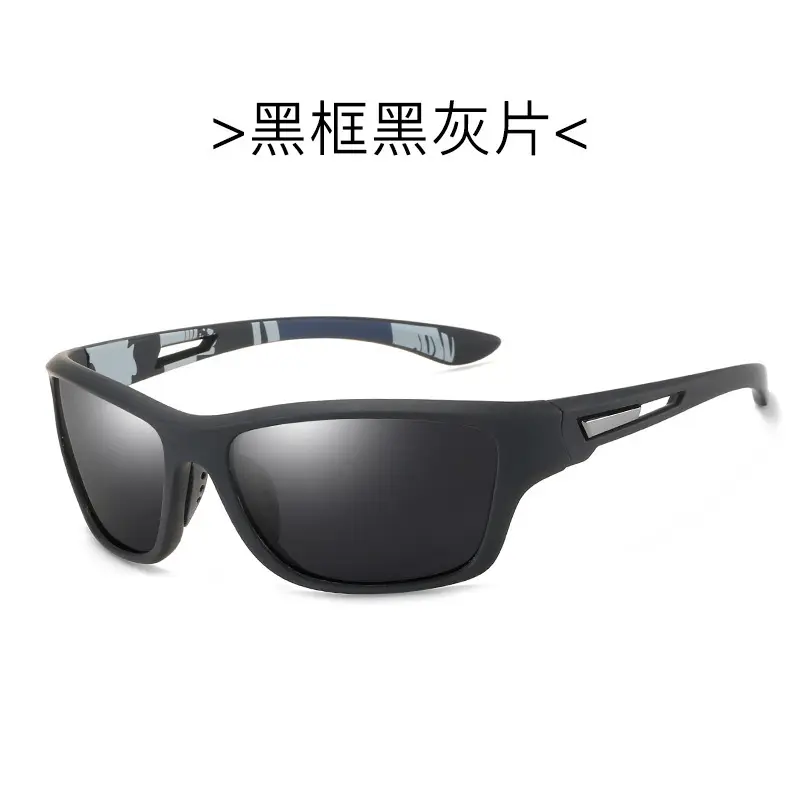 Men's Black Polarized Cycling Sun Glasses with Color Film - Image 3