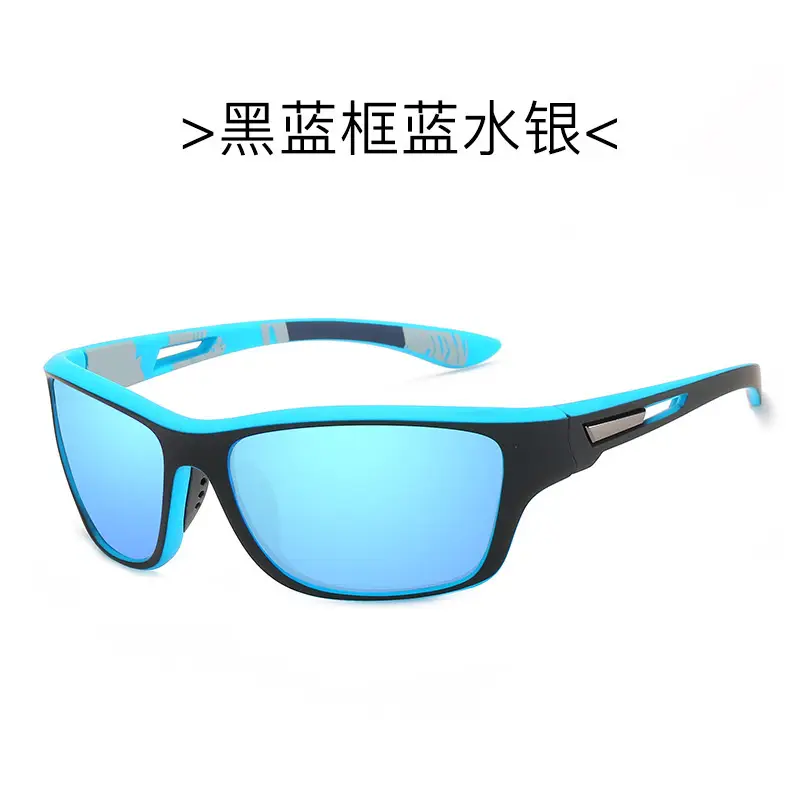 Men's Black Polarized Cycling Sun Glasses with Color Film - Image 4
