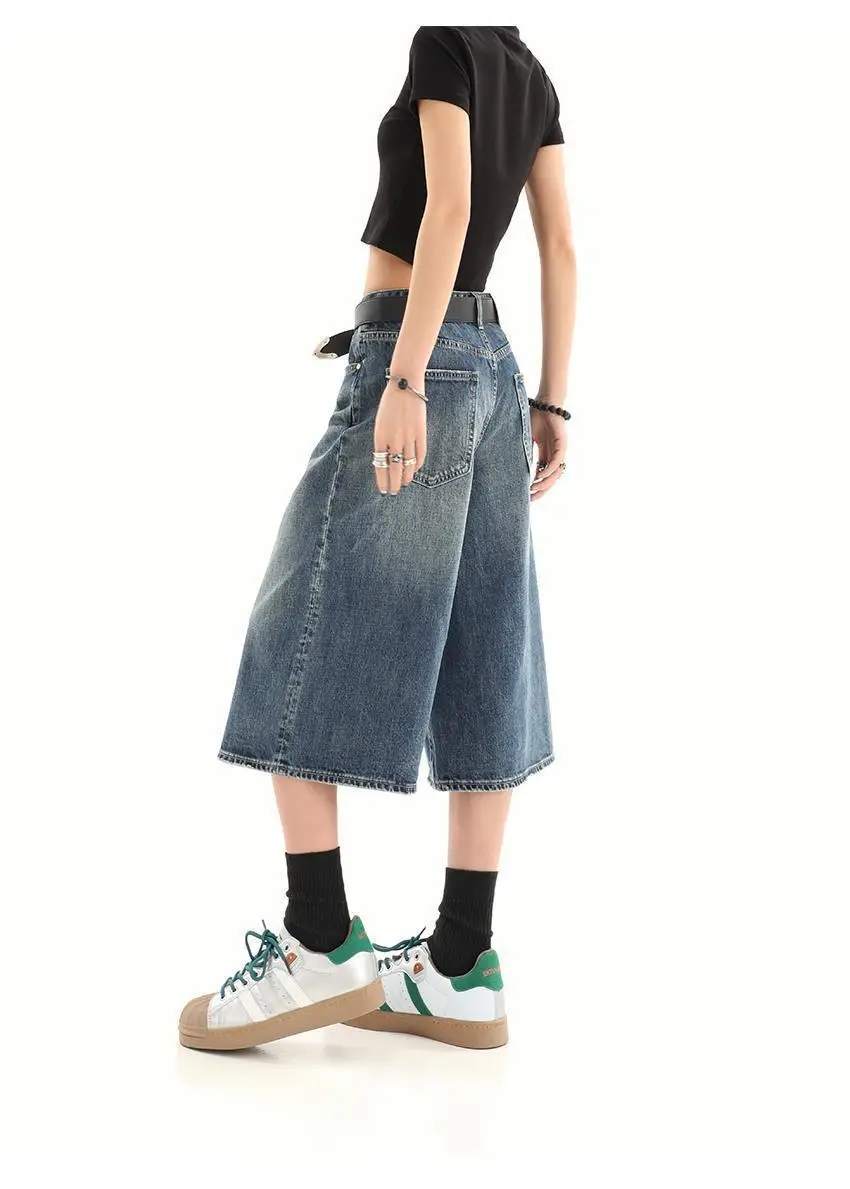 American Style Washed Denim Shorts Men — feature 10