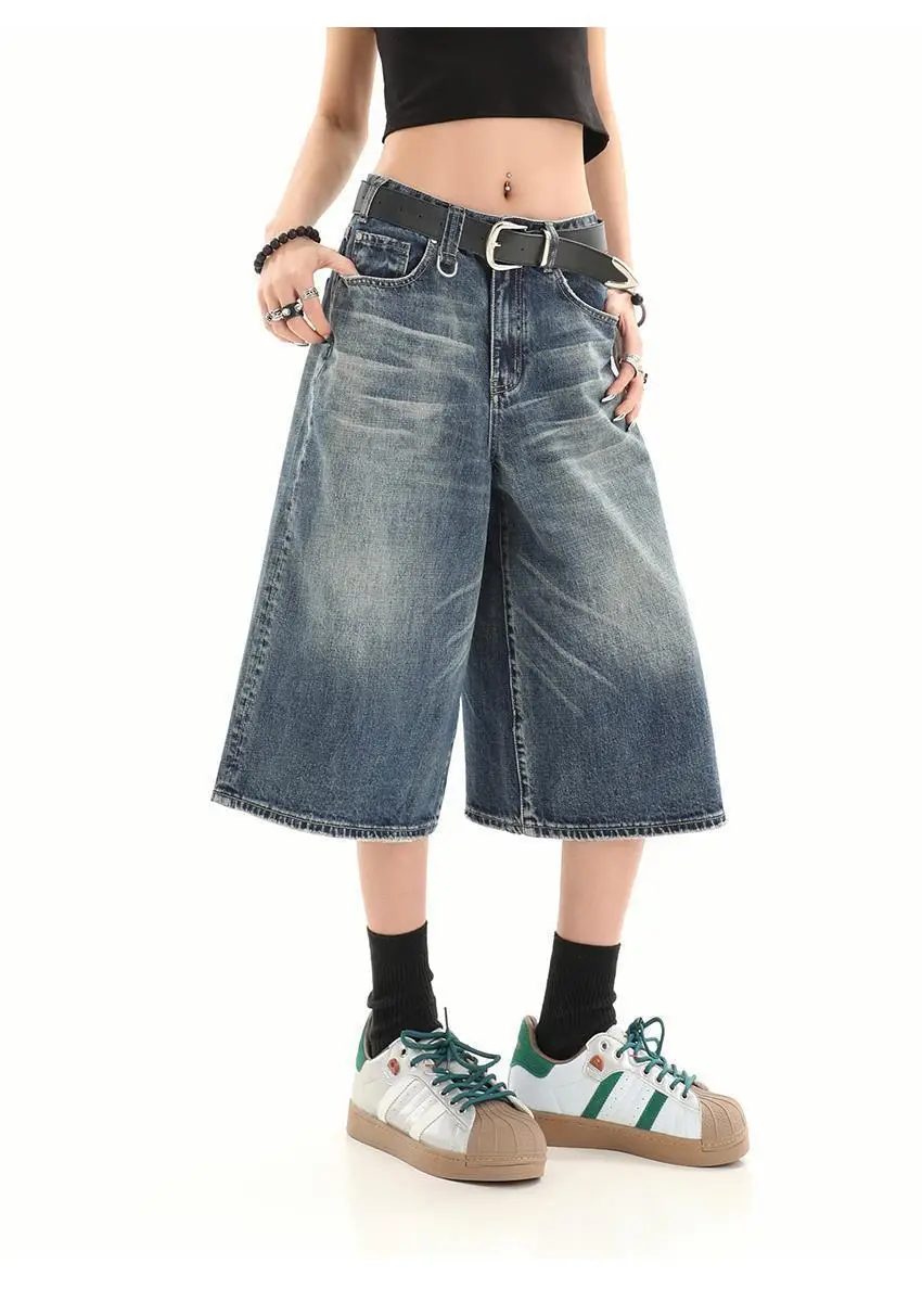 American Style Washed Denim Shorts Men — feature 11