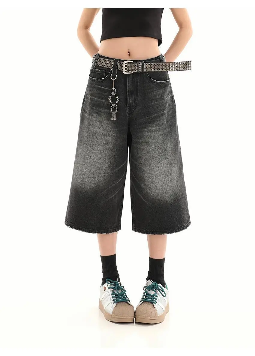 American Style Washed Denim Shorts Men — feature 12