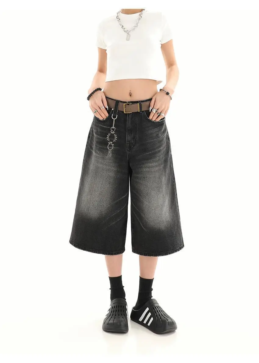 American Style Washed Denim Shorts Men — feature 14