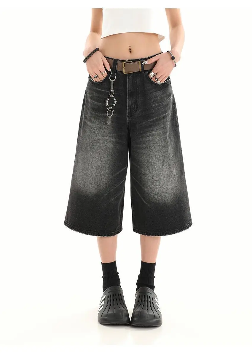American Style Washed Denim Shorts Men — feature 15