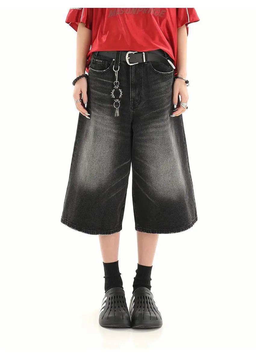 American Style Washed Denim Shorts Men — feature 16